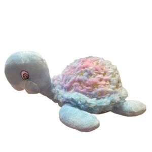 Plush Blue Turtle Soft Toy Stars Purple and Pink